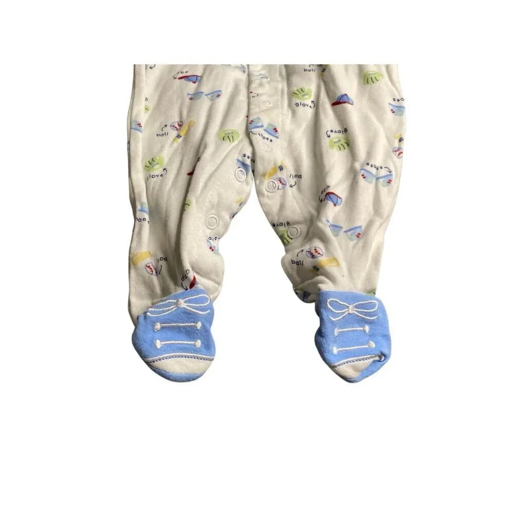 Carter’s Circo Baby Boy Newborn Sleepwear Bodysuit Outfit Lot of 3 Sports